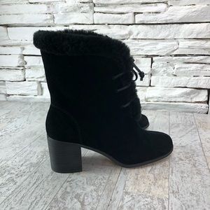 Splendid Cassidy Faux Fur Lace Up Heeled Bootie